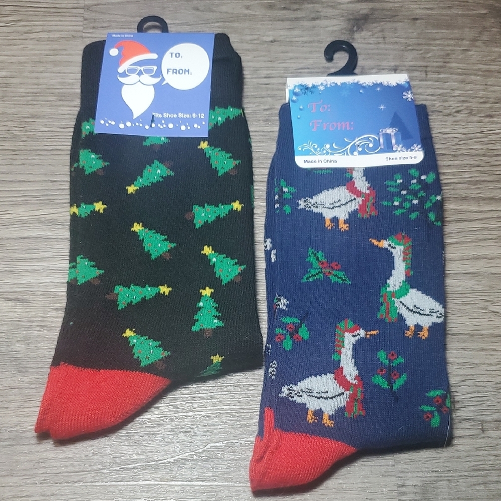🎁Holiday Cheer Socks Set - Black and Blue